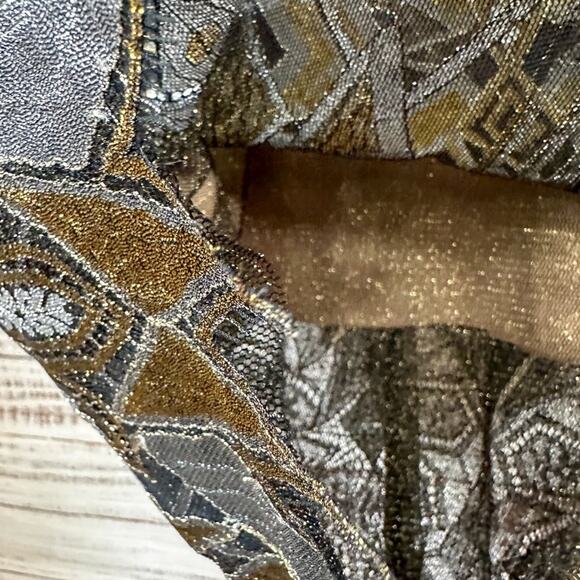 BCBGMAXAZRIA Alese Geometric Metallic Lace Cocktail Dress, EUC, Size 8 MSRP $448 - Picture 11 of 13